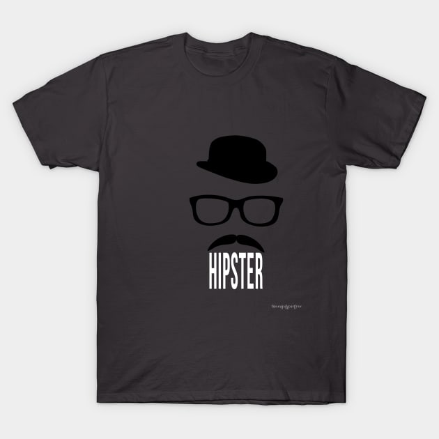 I'M A HIPSTER (with moustache) T-Shirt by theenvyofyourfriends